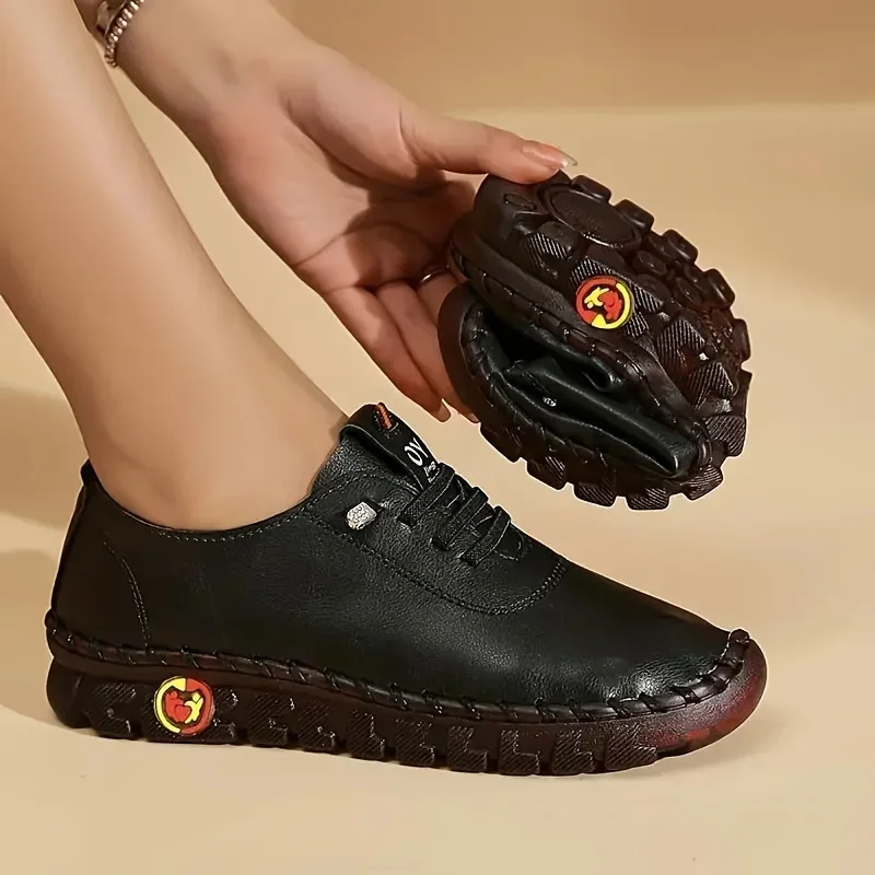 Baskets cuir femmes spinales confortables plateforme - image de produit 2