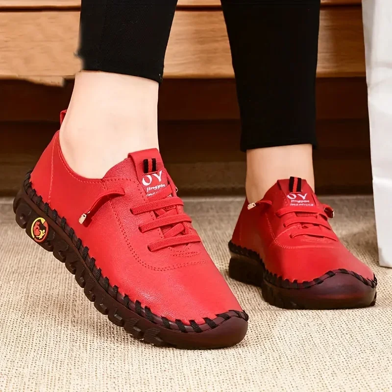 Baskets cuir femmes spinales confortables plateforme - image de produit 3