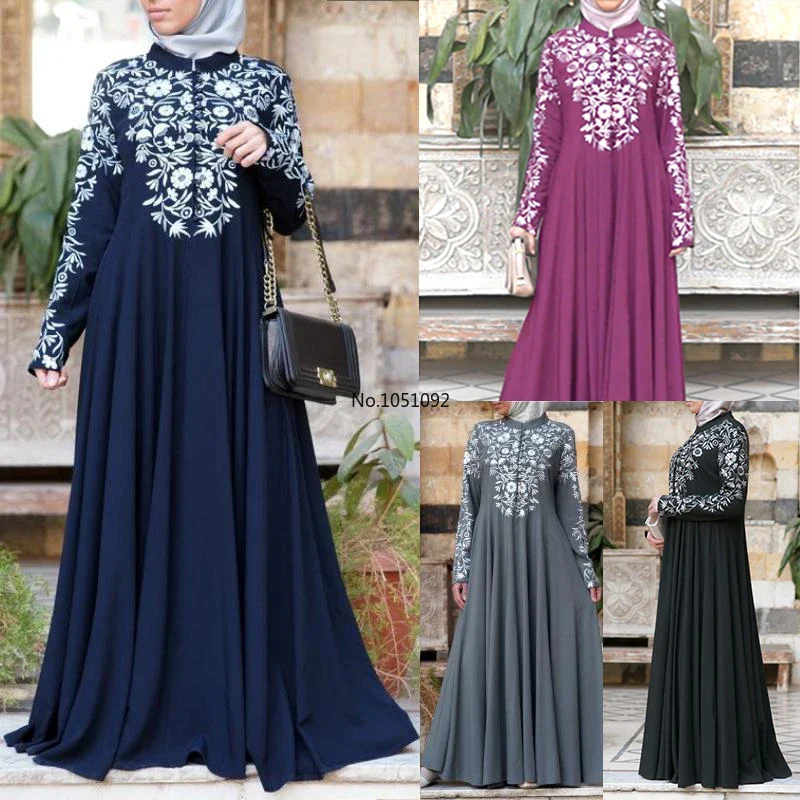 Abayas Kimono et Robes Imprimées Arabes - Vêtements Islamiques Shopify - image de produit 0